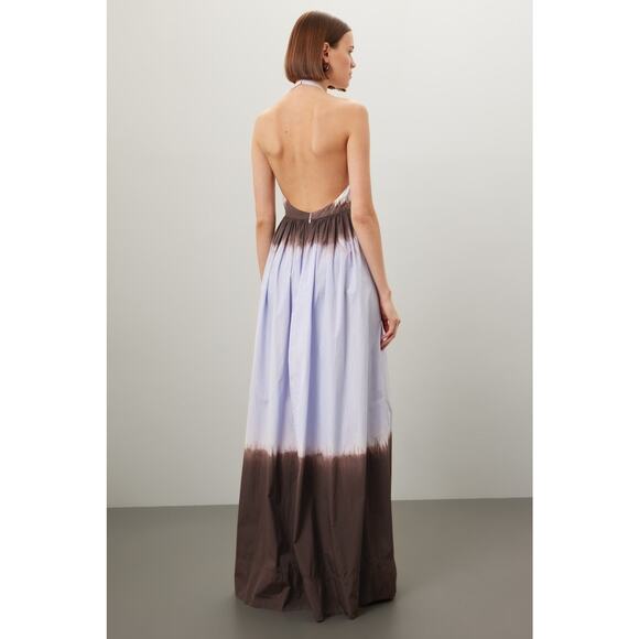 A.L.C. White Beige 100% Cotton Blair Sleeveless Open Back Gown Size 8 - Picture 3 of 12